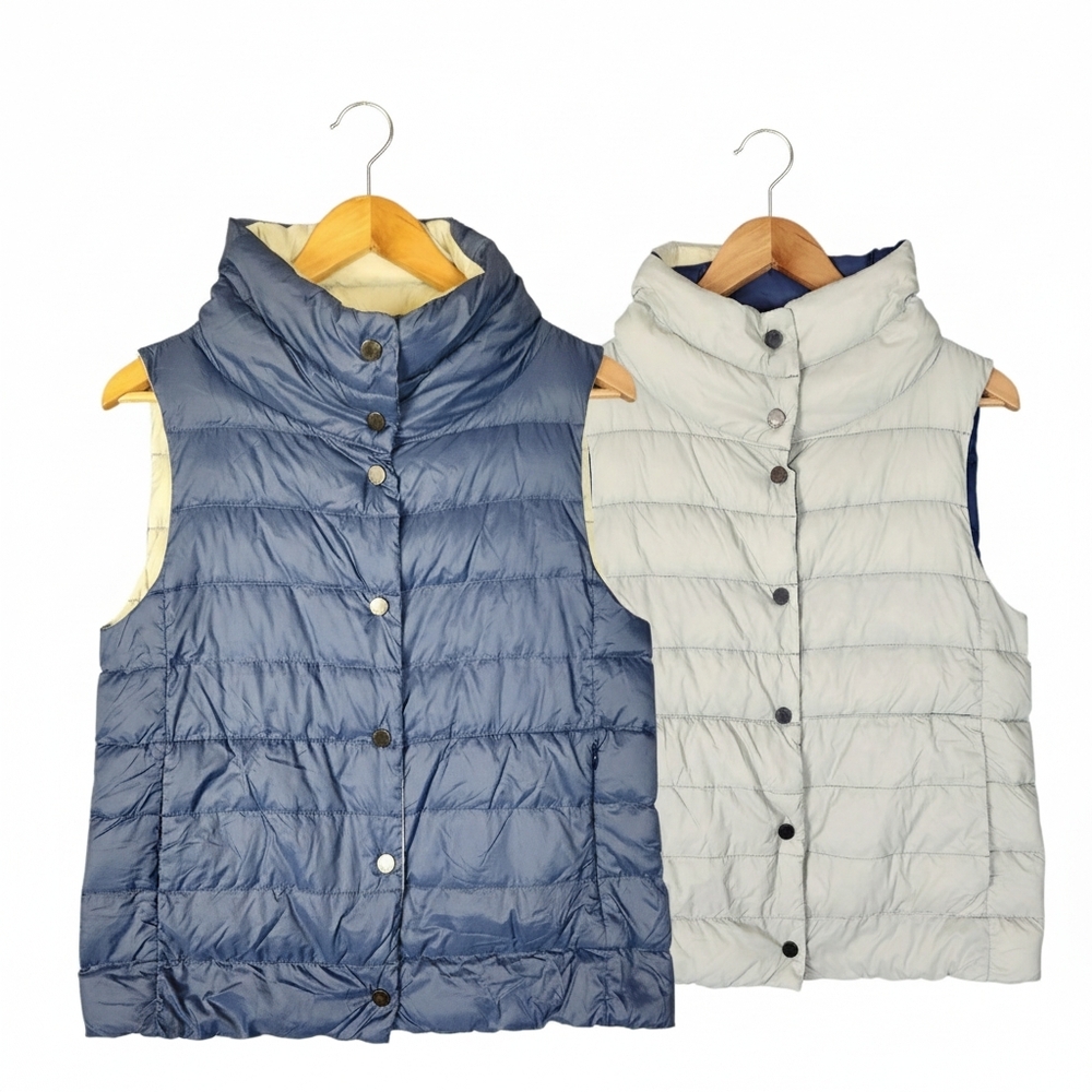 Carve Designs Reversible‎ Down Vest Size Small Blue